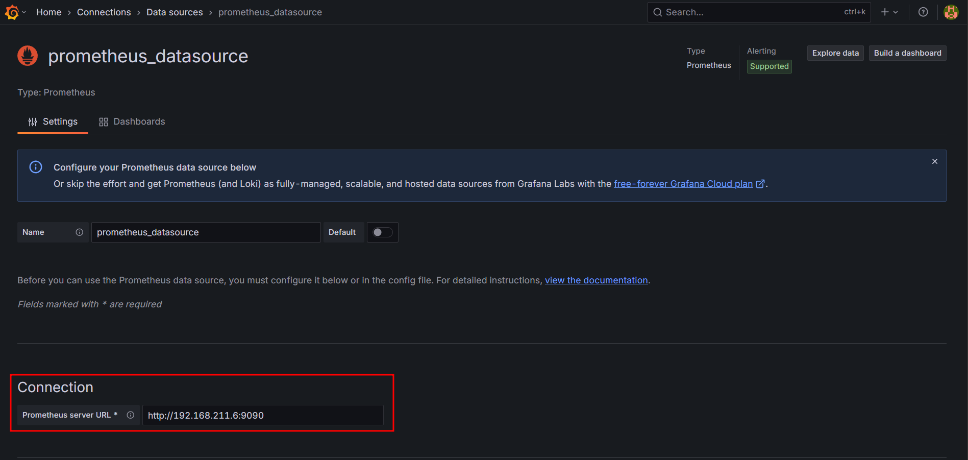 Gambar Grafana Datasource